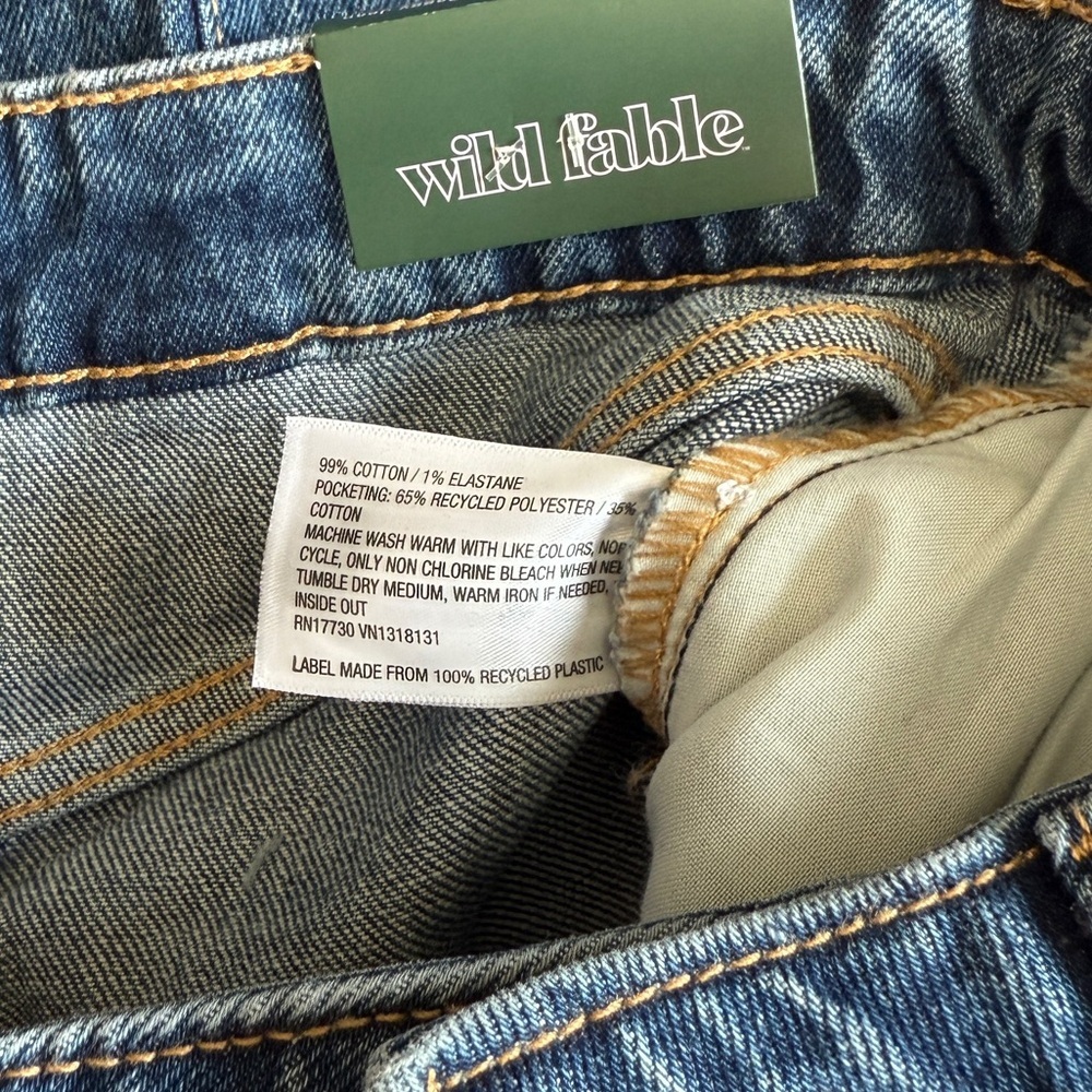Wild Fable Women’s Baggy Super High Rise Distressed Ripped Jeans Size 8 NWT - Picture 11 of 11
